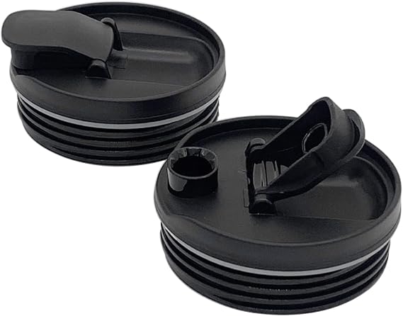 2 Pack Dia. 7.5cm Flip Top to-Go Lid Compatible with Ninja Nutri Blender Cup QB3001UKS/ QB3000/ BL770/ BL780/ BL660/ BL740/ BL810
