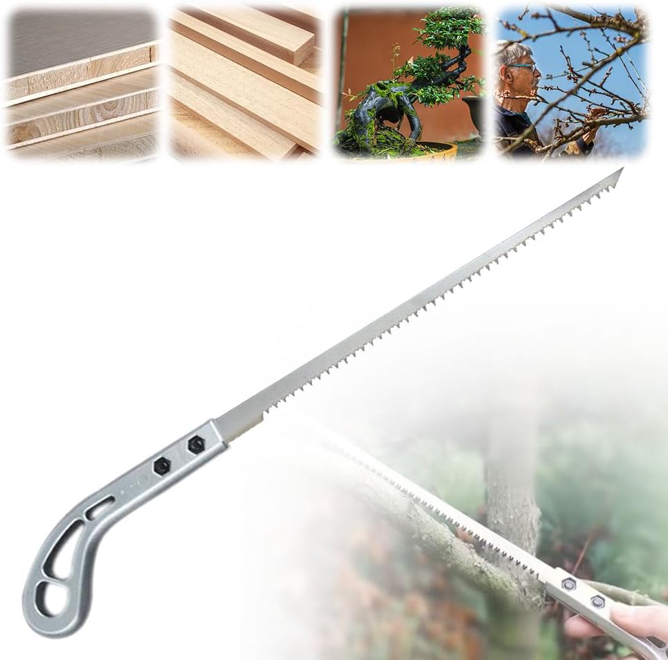 Outdoor Portable Hand Saw, Hand Pruning Saws Small Hand Saw, Portable Camping Hand Saw Fine Toothed Hand Saw Mini Woodworking Hand Saws for Camping, Gardening (Grey Handle)