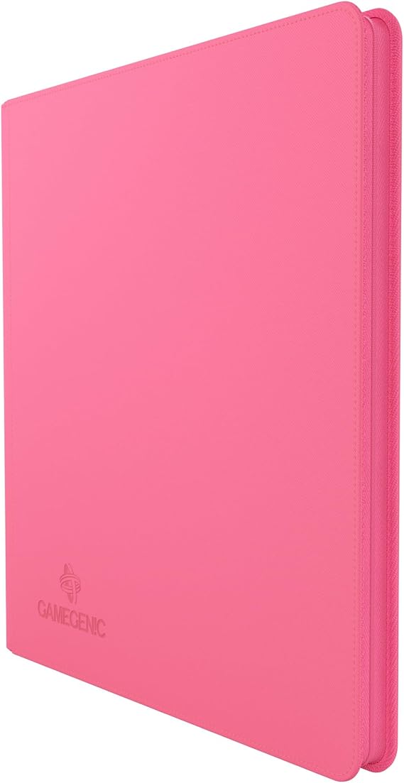 Gamegenic Zip-Up Album 24-Pocket Premium Card Game Protector - Pink Color | Organize Standard and Japanese Size Collectible Cards, Holds up to 480 Cards, Ideal for Playset Collections