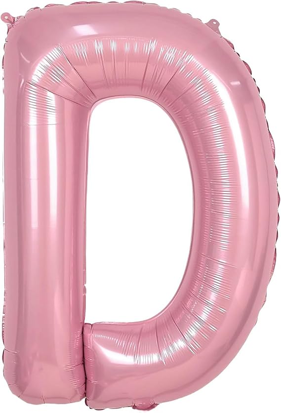 Pink Letter D Balloons,40 Inch Balloons Letter D Mylar Helium Large Pink D Balloon for Birthday Party Anniversary Decorations