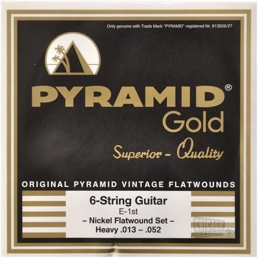 Pyramid Gold Flatwound Heavy Electric Guitar Strings 13-52