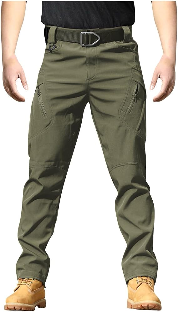 Flexcamo Tactical Pants for Men Stretch Waterproof Mencomfy Cargo Pants with Pockets Ripstop Work Construction Pant