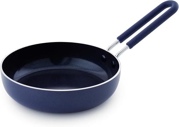 Blue Diamond Diamond Infused Ceramic Nonstick Mini Egg Pan, Blue