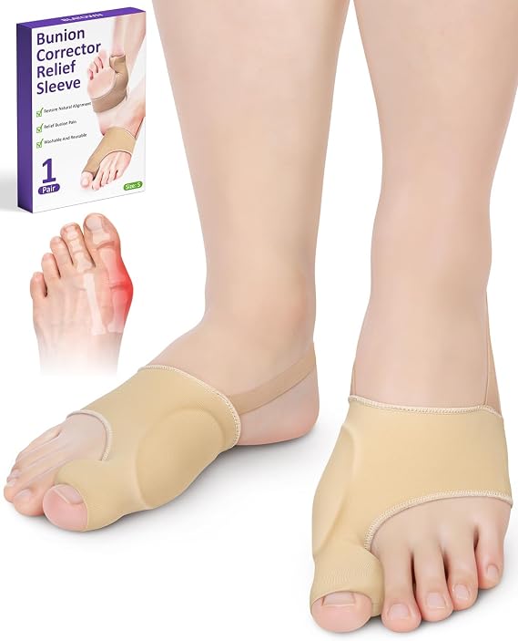 Bunion Corrector, Toe Straightener & Toe Separator Socks, Size S