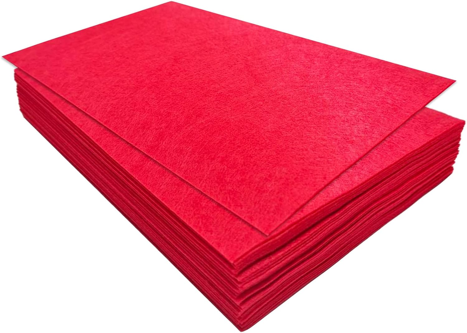 Stiff Felt Sheets, 32 Pcs Felt Fabric, 17.78×28.7cm Colour Felt for Crafts, Craft Felt Square for for Sewing Red