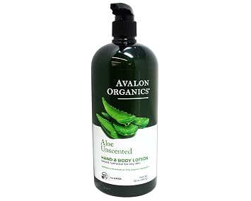 Avalon Organics Hand & Body Lotion for Dry Skin Aloe Unscented, 32 OZ