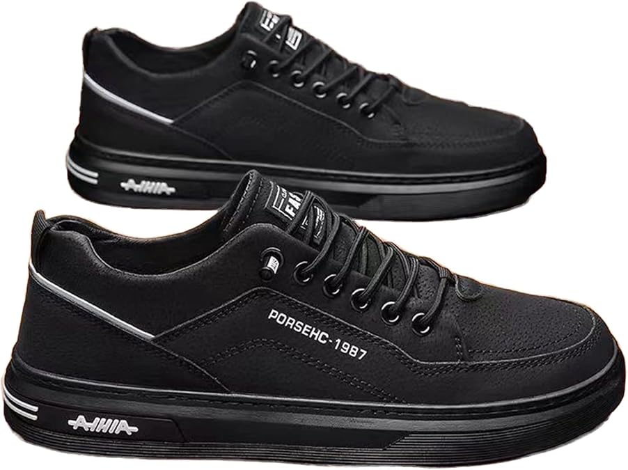 Men's Trendy Sneakers Comfortable Casual Sports Shoes Lightweight Lace Up Walking Shoes Dressy Versatile Sneaker