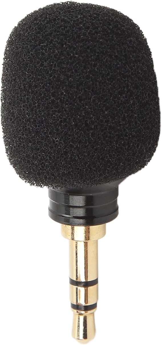 Mini Microphone,Mini Condenser Microphone with High Sensitivity,3.5mm Audio Connector,Noise Reduction Microphone for Voice Recording Chatting and Singing