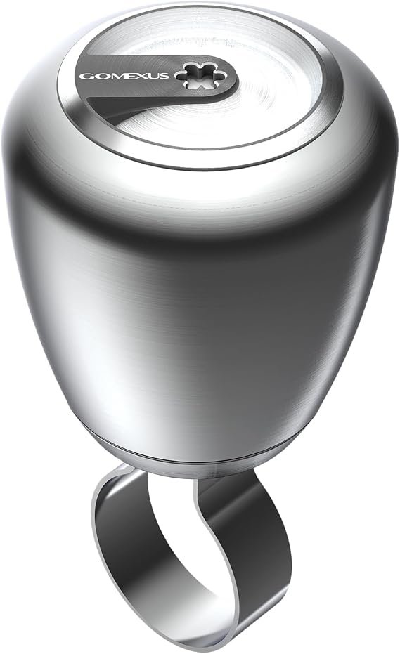 Gomexus Steering Wheel Knob, 316 Stainless Suicide Knob Spinner, One-Hand Control for Boat Yacht Tractor Truck Mower