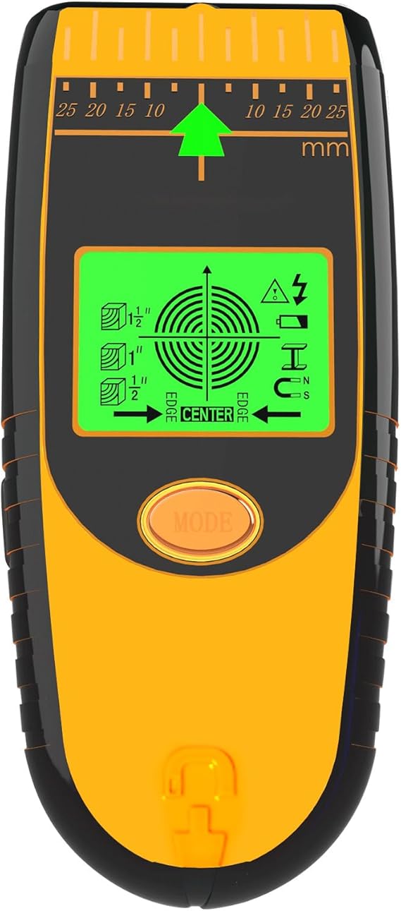 Stud Finder Wall Scanner, 7 in 1 Stud Detector Detector Beam Finders Wall Detector Sensor Center Finding with LCD Display& Audio Alarm, Wire Detector for Wood AC Wire Metal Studs Cable Joist Detection