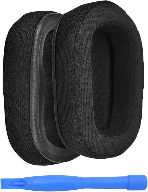 Ear Pads Replacement for Logitech G935 / G933 Headset by MMOBIEL - Mesh Fabric Earpads Replacement for G230, G231, G233, G332, G35, G430, G431, G432, G433, G533, G633, G633S, G635, G930, G933S Black