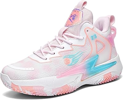 Moodeng Womens Basketball Shoes Breathable Non Slip Sports Shoes Fashion Running Sneakers Supportive Athletic Gym Shoes