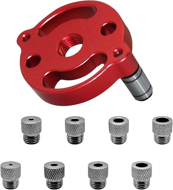 Woodworking Center Finder Kit, Drill Guide Locator with 3/4/5/6/7/8/9/10mm Drills Bits and Drill Bushings, Drills Guides for Vertical Hole Drilling,Drilling Hole Locator Set