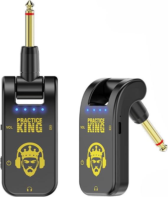 Mini Guitar Headphone Amp, Distortion Timbre Electric Guitar Headphone Amplifier, Micro Headphone Amplifier(Black)