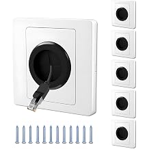 6Pcs Cable Entry Cover, 86x86mm Wall Cable Cover Cable Brush Plates for Wiring Sockets and in Wall Cable Management