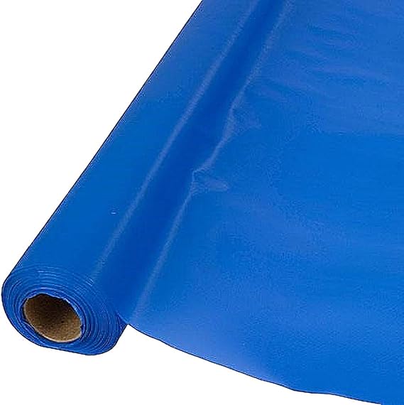 Table-Mate 40" X 100 Ft Plastic Heavy Duty Banquet Roll Royal Blue