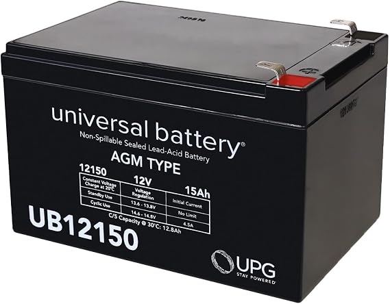 UPG UB12150 12V 15AH Sealed Lead Acid Battery (SLA) .250 TT