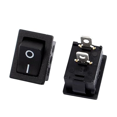 uxcell 2 Pcs SPST 2 Position ONOFF 2 Position Latching Boat Rocker Switch AC 250V10A 125V12A