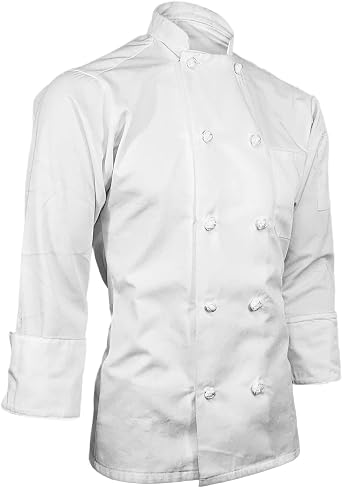 Long Sleeve Basic Knot Button Chef Coat