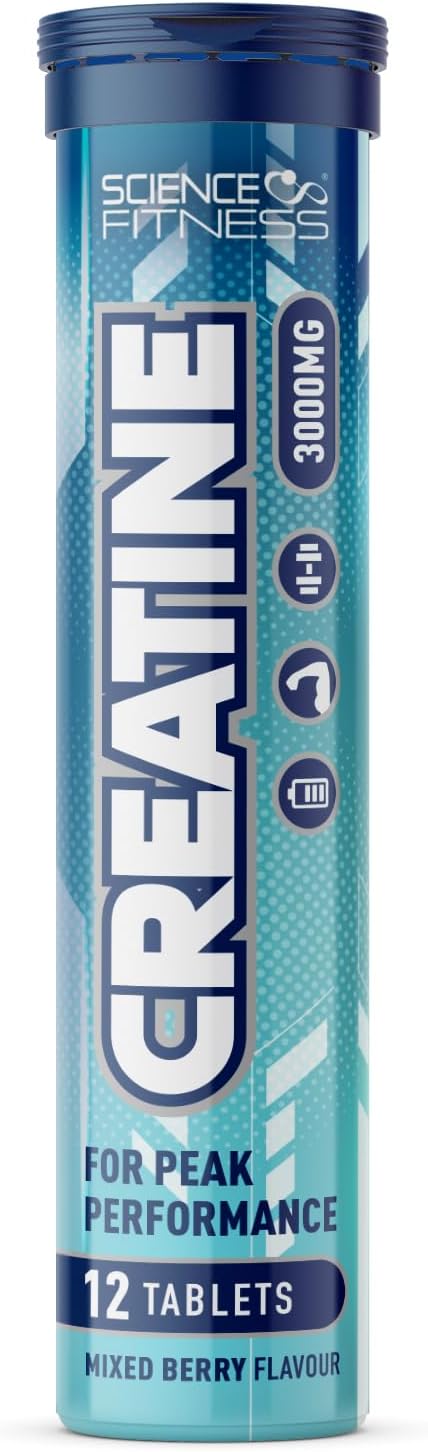 Creatine Mixed Berry Flavour Effervescent Tablets - 1 x 12 Tablets 3000mg Strength