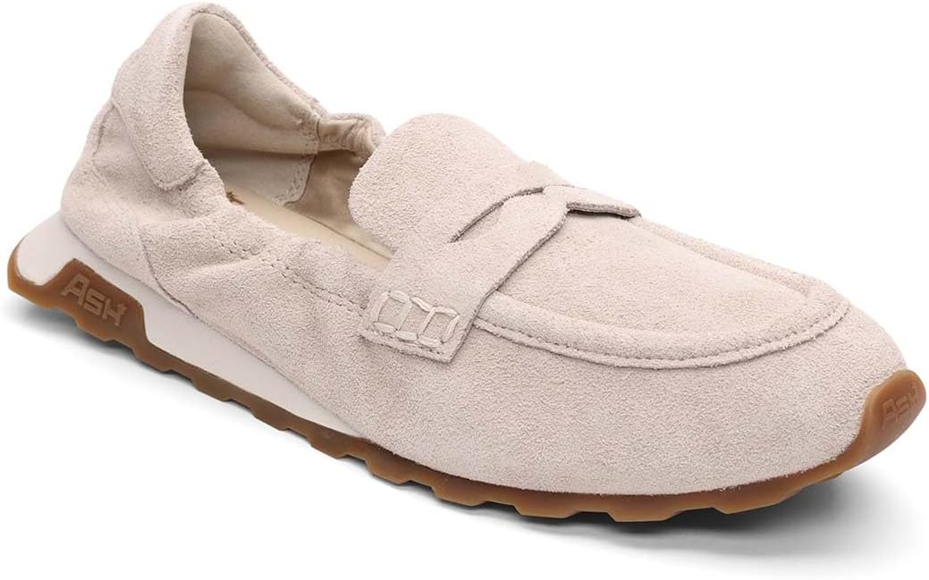 ASH Kriss Hybrid Loafer Sneaker - Suede Slip-On Loafer with Rubber Sole, Moccasin-Inspired Casual Shoe with Cushioned Comfort and Modern Everyday Style