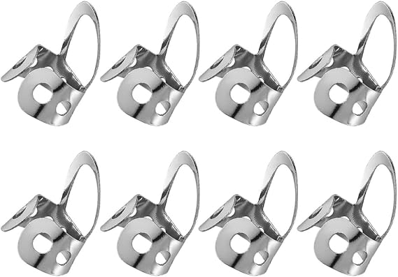 8pcs Adjustable Stainless Steel Metal Guitar Picks for Banjo and Resonator, Wear-resistant Hollowed Finger Plectrums for Fingerstyle Acoustic Guitar Playing