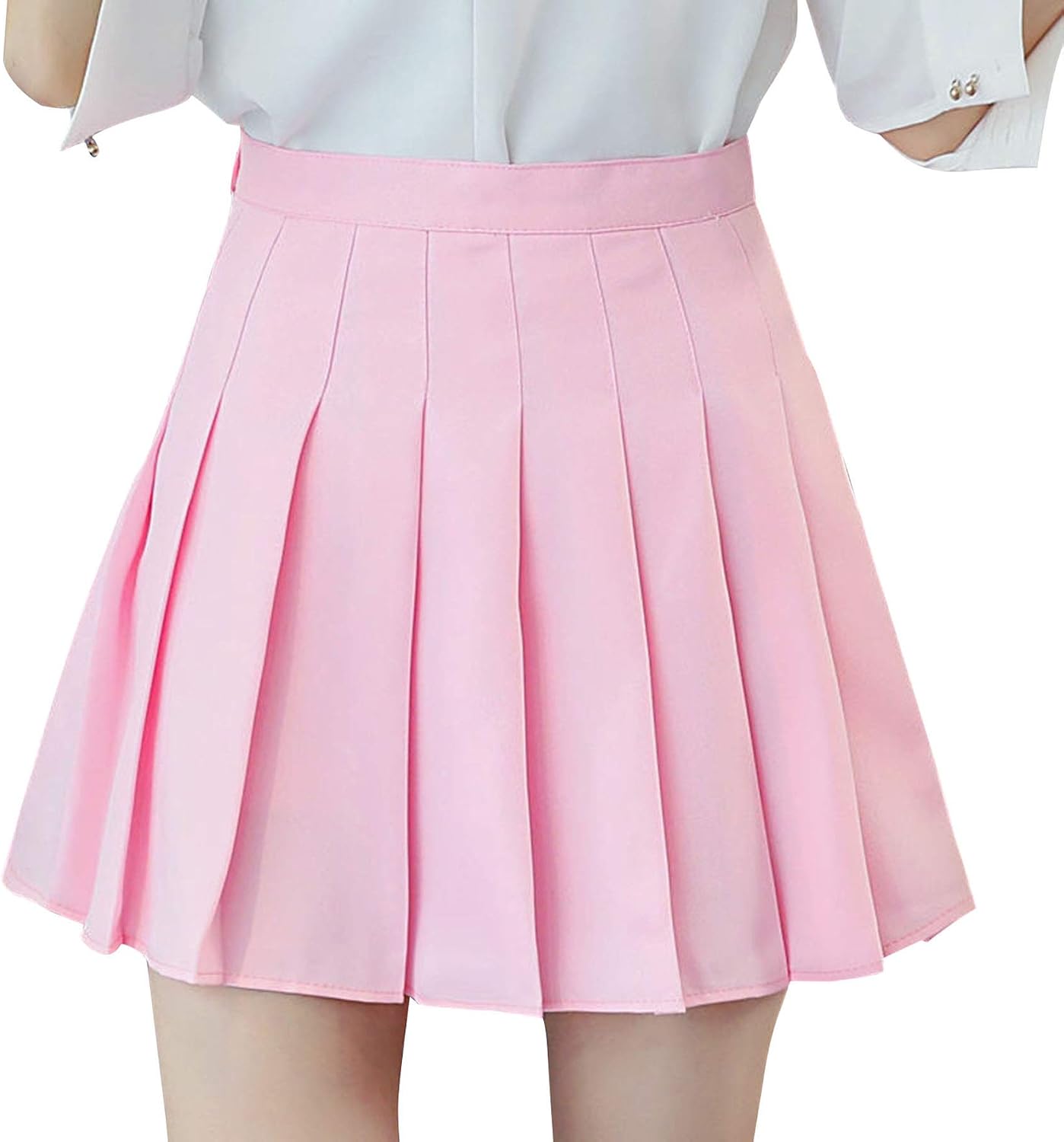 Kids Girl Womens Y2K Pleated Tennis Skirt High Waisted A-line Skater Short Mini School Teen Girls Uniform Skirt with Lining