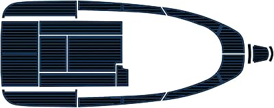 Suitable for 2000-2009 Aquador 25 WA Cockpit Bow 14 6 mm EVA Faux Teak Mat, Floor