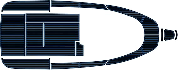 Suitable for 2000-2009 Aquador 25 WA Cockpit Bow 1/4" 6mm EVA Faux Teak mat Floor