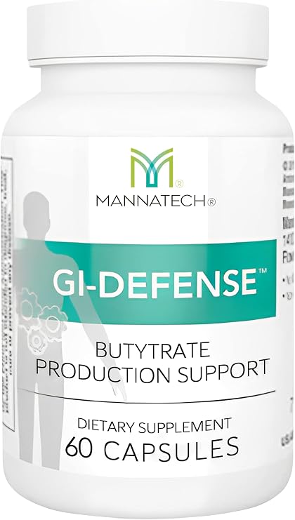 Mannatech - GI-Defense - Butyrate Supplement - 60 Capsules | Contains Botanical Extracts, Plant-Based Phytonutrients, Whole Food Blend, Daily Wellness Support, Easy-to-Take Capsules