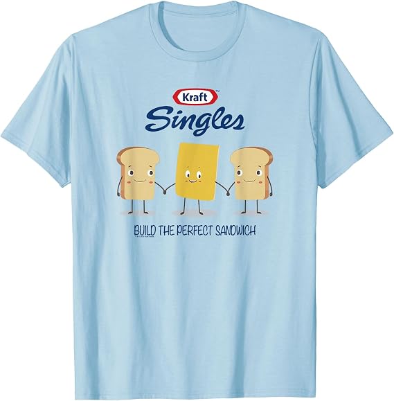 Heinz Kraft Singles Cheese Build The Perfect Sandwich Logo T-Shirt