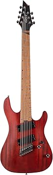 Cort KX307MSOPM KX Series Multi Scale 7 String Electric Guitar, Open Pore Mahogany