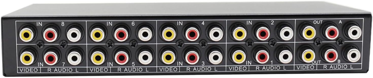 Heavy Duty 8 Input AV Selector Professional Signal Management Video Switcher Switcher for Studio Home Cinema