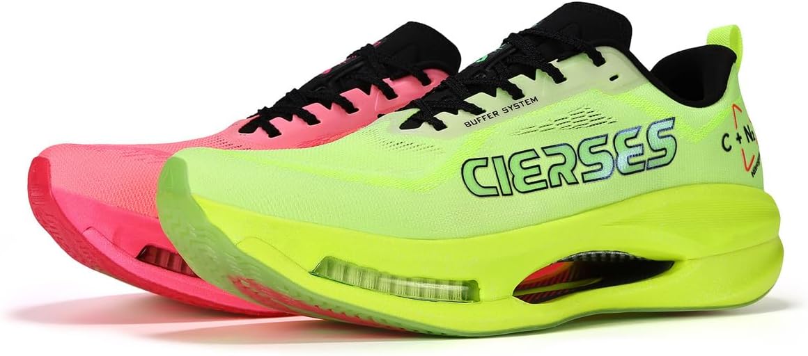 Air Cushion Full Palm Carbon Plate Running Shoes for Men Lightweight Shock Absorbing Professional Marathon Sneakers C+N