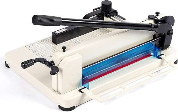 Paper Cutter Heavy Duty Paper Cutter,12 inch Guillotine Paper Cutter, 400 Sheets Papers,Guillotine Paper Cutters and Trimmers Cards Leather for Office Home School