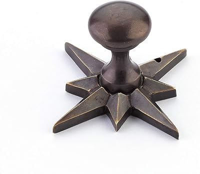 Schaub 982-DAB Sonata Knob with Star Backplate, Dark Antique Bronze, 1116 Dia