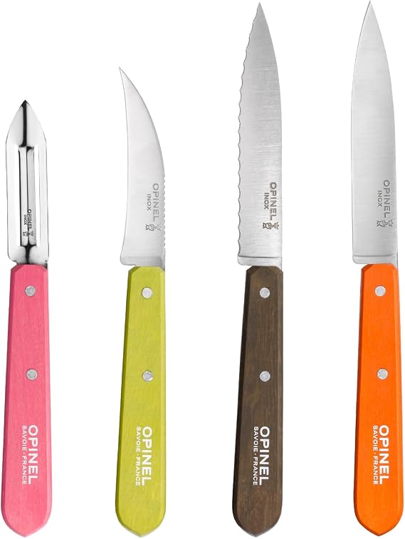 OPINEL Les Essentiels 4 Piece Small Kitchen Knife Set (50s)