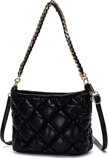 Purses for Women Soft Leather Hobo Handbags Quilted Crossbody Bag | Top-handle Bucket Purse,Trendy Purses for Women,Everyday Shoulder Bag,Purses and Handbags on Clearance