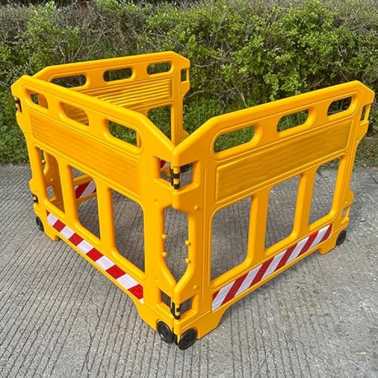 MPOWRX Expandable Barricade Crowd Control Safety Barriers Gate Yellow, Garage Restricted Area Fence Stable Folding, Portable Expandable Garden Barrier, Removable Color : 1PC