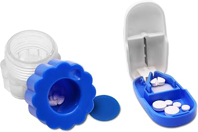 KMINA Pill Cutter and Crusher for Tablets Pack, Portable Tablet Cutter for Pills, Pill Splitter, Tablet Crusher, Large or Small Pills
