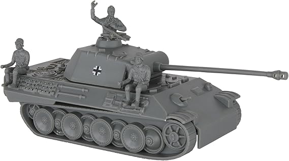 BMC CTS WW2 German Panther V Tank - Gray 1:38 Plastic Army Men Military Vehicle