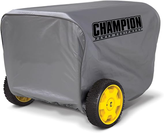 Champion Power Equipment Weather-Resistant Storage Cover for 2800-4750-Watt Portable Generators | Tough vinyl shields sun, rain, snow, dirt, elastic base for secure fit, fits generators up to 25 x 23.6 x 20.3 in