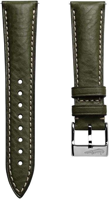 WatchGecko Vintage Highley Leather Watch Strap | Certified Genuine Italian Leather Replacement Watch Band, Stylish and Durable, Padded For Comfort, Easy To fit.