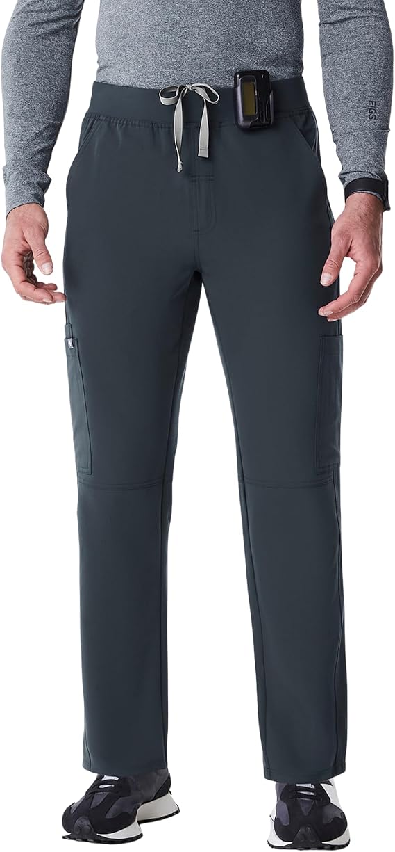 FIGS Axim Cargo Scrub Pants for Men Classic Fit, Straight Leg, 7 Pockets, 4-Way Stretch, Anti-Wrinkle