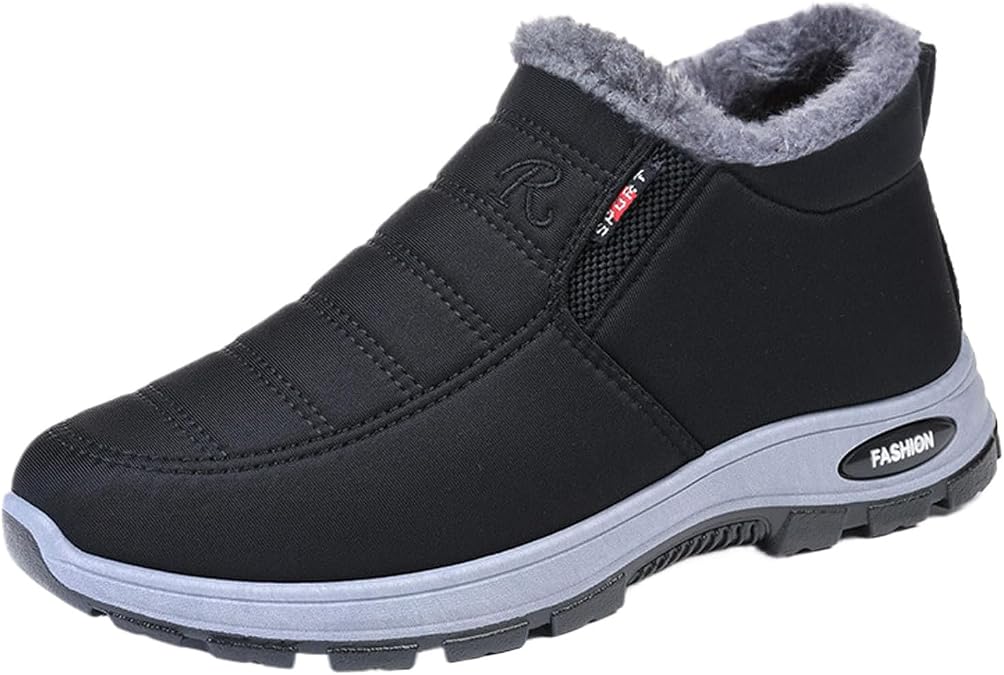Women's Warm Sheepskin-Lined Boots 2025 Sheepskin-Lined Waterproof Hiking Snow Boots Wide Toe Box Shoe Minimalist Sneakers