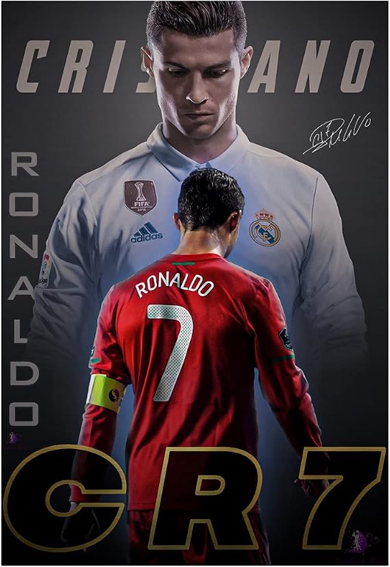 CREATION STORE Cristiano Ronaldo Poster, HD Glossy Print - 12 x 16 Inch (LAMINATED)