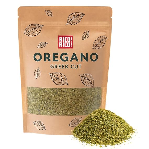 RICO RICO Mexican Oregano - Premium Greek-Cut Dried Oregano, Great for Mexican Cuisine, Tex-Mex Recipes, Resealable Bag (3 Ounce (Pack of 1))