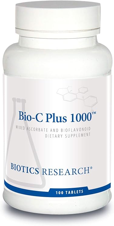 BIOTICS RESEARCH Bio C Plus 1000 Antioxidant, High Potency, Bioflavonoids, Supports Healthy Immune Response, Builds Collagen, Healthy Skin, Cartilage and Joint Support 100 Tablets