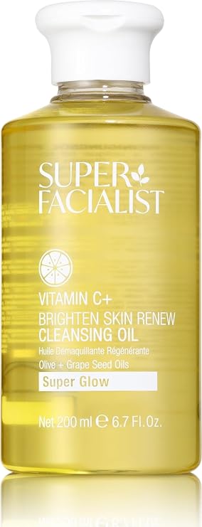 Super Facialist Vitamin C Cleansing Oil - Gentle Face Wash for Women, Removes Waterproof Makeup, Deep Pore Cleanser, Suits All Skin Types, Radiant & Soft Skin, 200ml