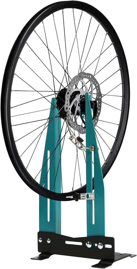 Wheel Truing Stand, Bike Wheel Truing Stand with Wrench, Removable Multi-function Bicycle Wheel Alignment Repair Tool for 16"-27.5" Wheels